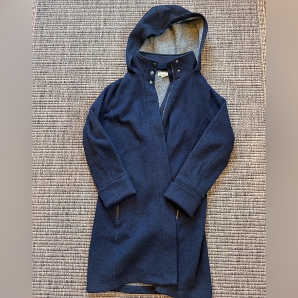 Akini Jackets & Blazers - Women's Navy Hooded Raincoat